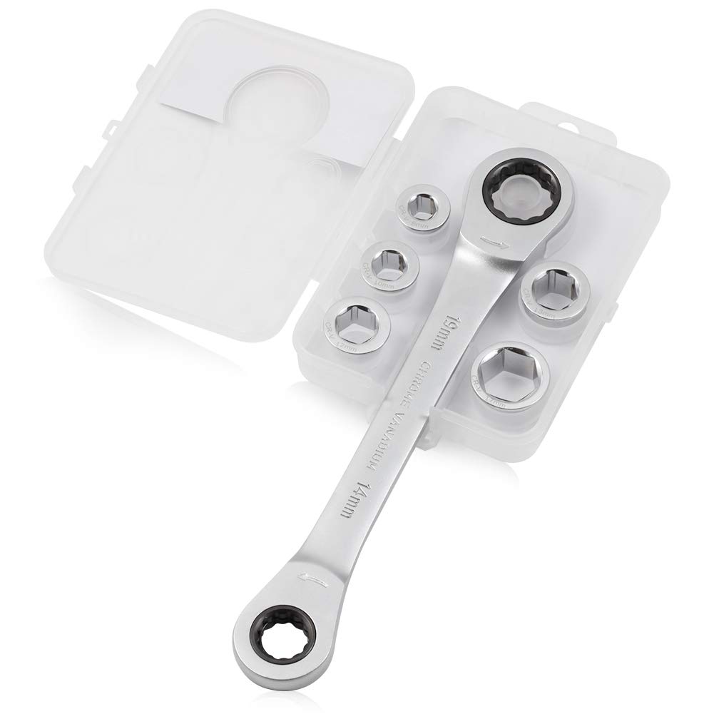 SPEEDWOX Socket Ratchet Wrench Set Metric 6 Pcs Set Double